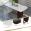 Rectangle Dining Table Sintered Stone Glass-top Dinner Table Seats 9