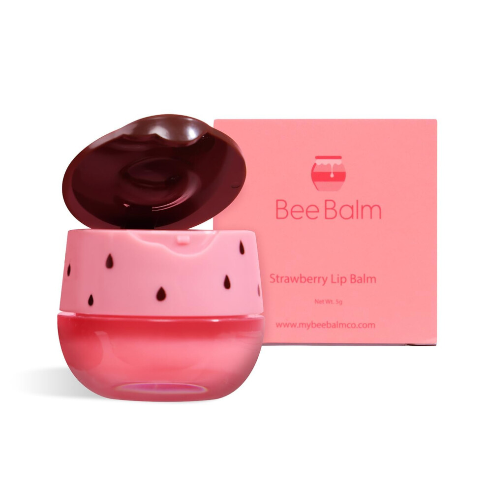 Bee Balm Original Lip Balm Strawberry Hydrating Lip Balm Lip Butter For Dry And Cracked Lips Propolis Honey Lip Mask Lip Moisturizing Mask Reduce