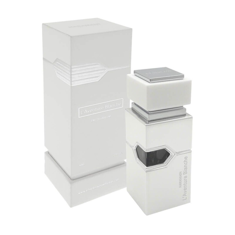 Al Haramain L'aventure Blanche 2-Piece Travel Set for Men  (1.0 Ounce Eau De Parfum Spray + Towel)