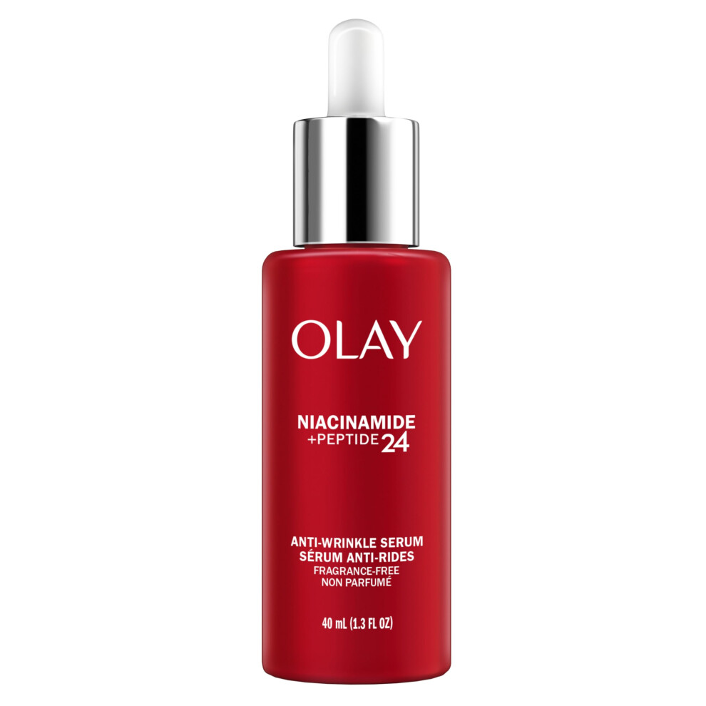Olay Niacinamide + Peptide 24 Anti-Wrinkle Serum  Fragrance-Free  1.3oz FL