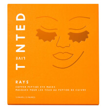 Live Tinted Rays Copper Peptide Eye Masks - Cooling Brightening and Nourishing Under Eye Patches Reduces Fine Lines Depuffs & Hydrates with