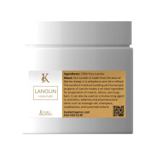 Kyabo Pure Lanolin 1lb Jar - All-Natural Emollient for Dry Skin Chapped Lips and More - Moisturizing Hydrating and Soothing - Ideal for Skincare