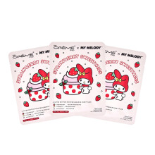 The Crme Shop x My Melody Strawberry Sweetness Printed Essence Sheet Mask | Korean Sheet Mask | Holiday Gifts for Women | Stocking Stuffers (3 Pack)