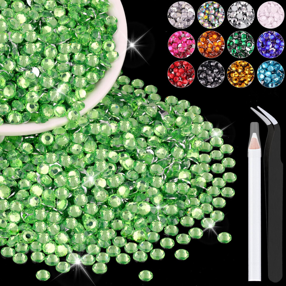 4000PCS 4Mm Pryskyricn Kamnky Ve Velkm (Svetle Zelen) Oslniv Ploch Krystaly Pro Remesla Diy Dekorace Na Nehty Drahokamy Prvesky Do Sklenic Obu-image