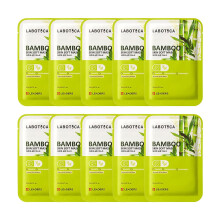 LABOTICA Bamboo Skin Soft Mask - Kosteuttava kasvonaamio tasaisen svyiselle herklle iholle ja ikntymist estvlle korealaiselle ihonhoitotuottee