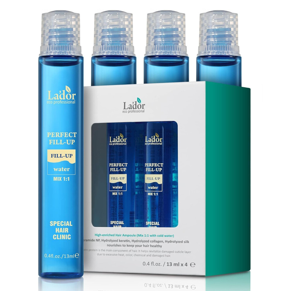 La'dor Perfect Hair Fill-Up Original 3 Seconds Intensive Keratin Treatment W/Protein For Bleached Frizzy Damaged Dry Hair Care Korean Deep Conditioner