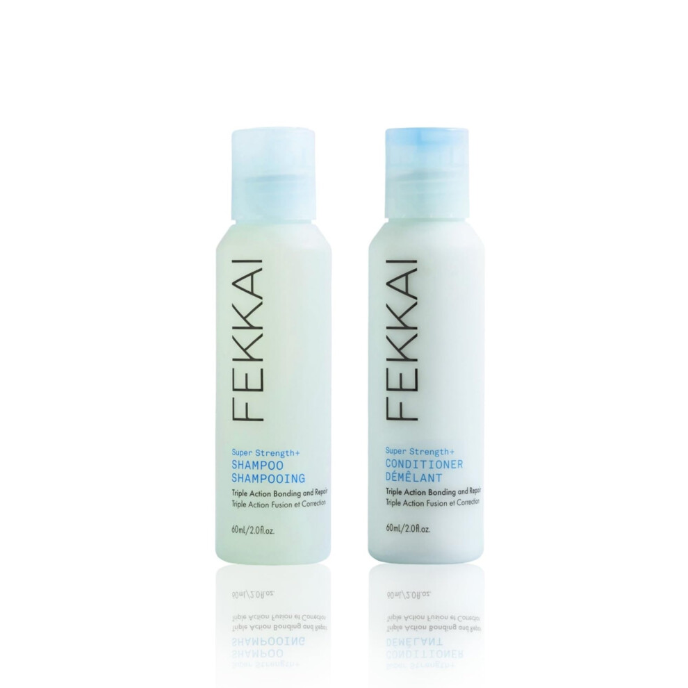 Shampooing et apr   s-shampoing Fekkai Super Strength+ Protein PowerBond (57 g) + revitalisant (57 g) - Liaisons, r   parations et protection pour de