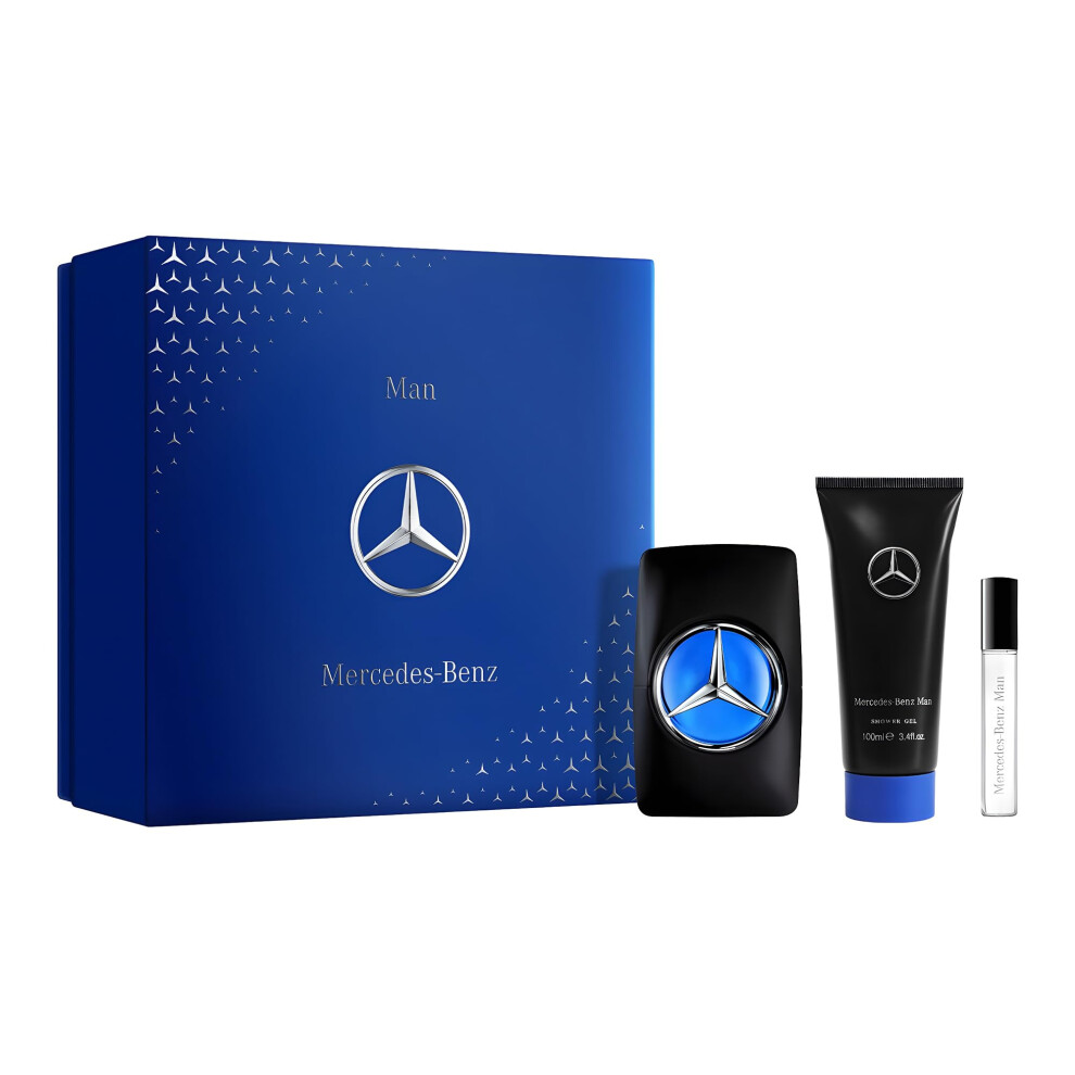 Mercedes-Benz Sign Giftset - Mens Cologne Set - Shower Gel Body Wash and Perfume for Men - Cologne for Men - Pear  Cedar  Oakmoss Fragrances - 3 Pc