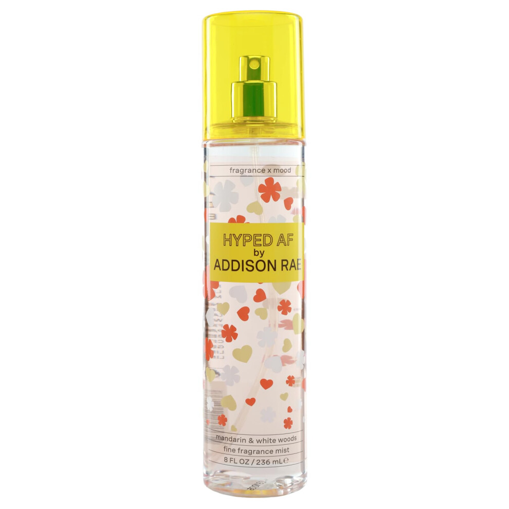 Addison Rae Orange Hyped Body & Hair Mist For Women - Woody Citrus Feminine Scent - Body Spray Opens With Mandarin And Blood - Long-Lasting Everyday