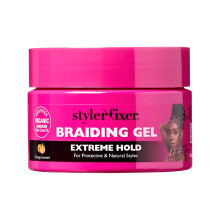 Gel de trenzado Red by Kiss Extreme Hold Styler para Box Braids y Cornrows, Hidratante y Control de Frizz