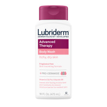 Lubriderm Advanced Therapy Body Wash illatmentes tpll tisztt Pro-Ceramide E-vitaminnal s Pro-Vitamin B5-tel Gyengden tiszttja a viszketo szr