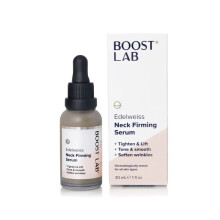 BOOST LAB Suero Reafirmante de Cuello Edelweiss - Reduce Arrugas y Envejecimiento - Eleva y Suaviza Piel Flácida