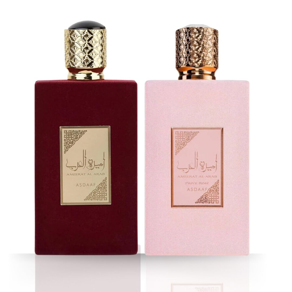 Asdaaf Ameerat Al Arab Prive Rose & Ameerat Al Arab Edp 100Ml (Xtra Pack)