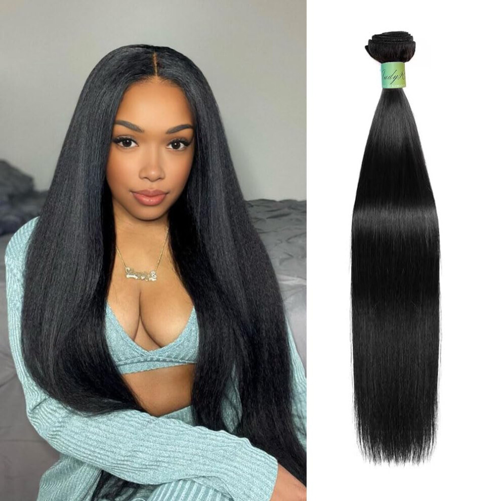 Anjudyreid Unisex 11A Straight Human Hair Bundles 1 Bundles Brazilian Virgin Human Hair Bundles Straight 14 Inch 100% Unprocessed Virgin Hair 1 Bundle Human