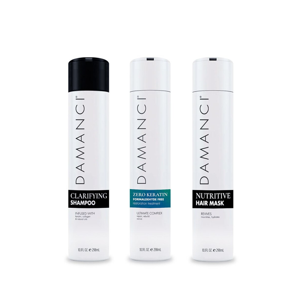 Damanci Zero Keratin Revival Kit - Brazylijski Rytuał Botaniczny Do PielęGnacji WłOsóW Bez Formaldehydu Dla OżYwienia WłOsóW (10 Uncji)-image