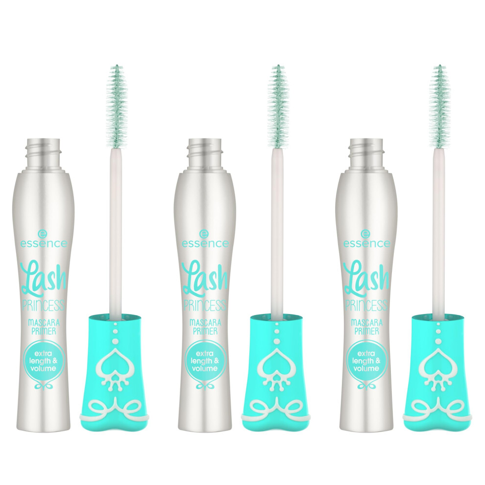 Essence | Base de mascara Lash Princess pour plus de longueur et de volume (lot de 3) | Base revitalisante et volumisante pour cils | Vegan, sans crua
