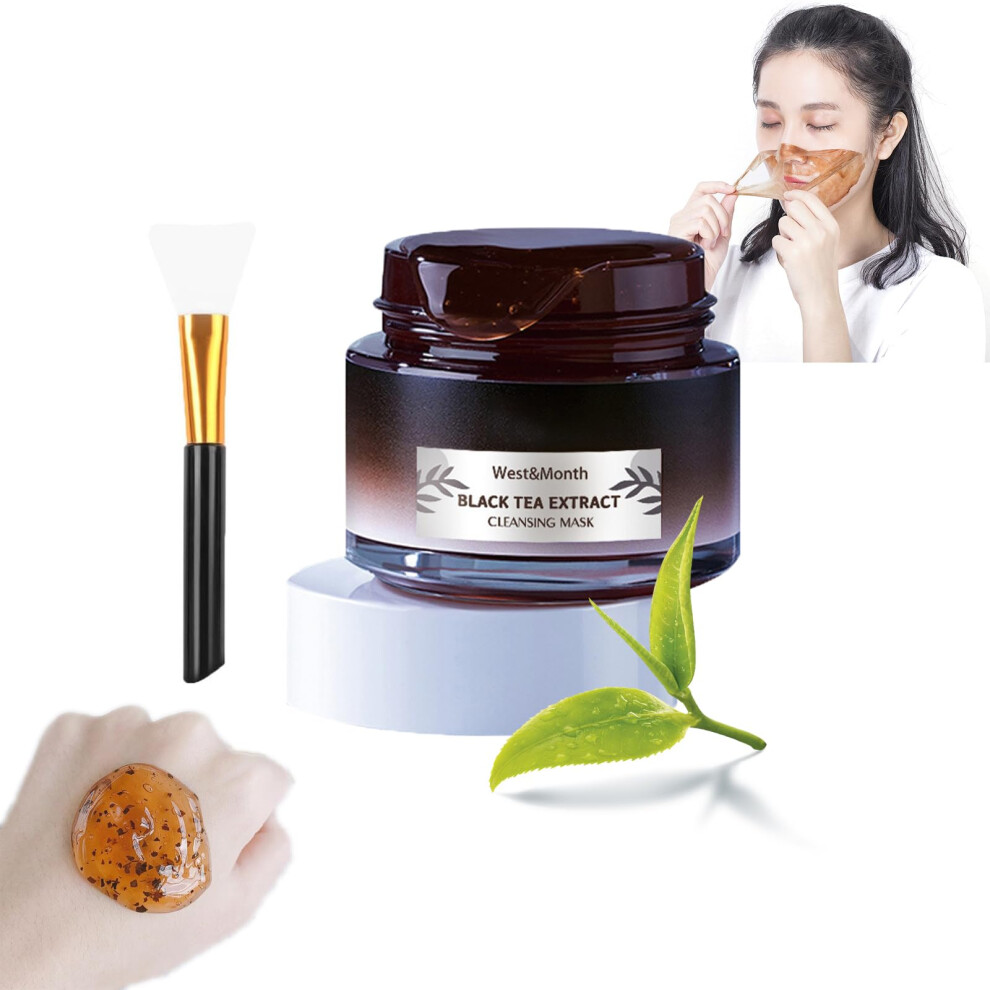 Soly Black Tea Face Mask Soly Black Tea Mask Soly Skin Black Tea Mask Black Tea Skinning Peel off Mask Black Tea Mask Peel Off (1PCS)