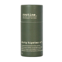 Routine Natural Deodorant Dirty Hipster No. 1 Deo Stick | 1.7 Fluid Oz. Natural Deodorant Aluminum Free Natural Deodorant For Women & Men | (Stick For