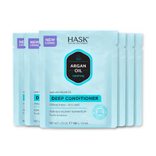 HASK ARGAN OIL Repairing Deep Conditioner Treatments for all hair types color safe gluten free sulfate free paraben free - Pack of 6
