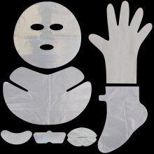 GELMAY 700PCS Face Neck Eye Nose Lip Foot Hand Disposable Plastic Mask Sheet Ultra-Thin Transparent Facial Masks Skincare Paper Film DIY Spa Wrapped
