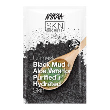 Nykaa Naturals Skin Secrets Bubble Sheet Mask - Kosteuttava kasvonaamio kaikille ihotyypeille - Kuorii ja pehment     ihoa - Mustaa mutaa ja aloe v