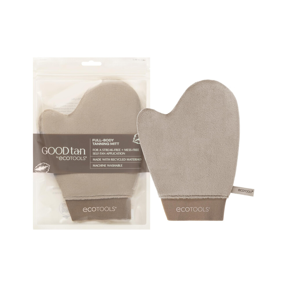 EcoTools Good Tan Full-Body Tanning Mitt  For Self-Tan Application  Use Self Tanning Mitt With Tanning Mousse  Lotions  & Tanning Waters  Eco Friendly