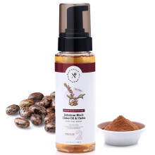 NaturAll Jamaican Black Castor Oil & Chebe Curly Hair Mousse - Sulfate-Free, Lightweight Anti-Frizz Styling Foam for Defined Curls, Long-Lasting Hold