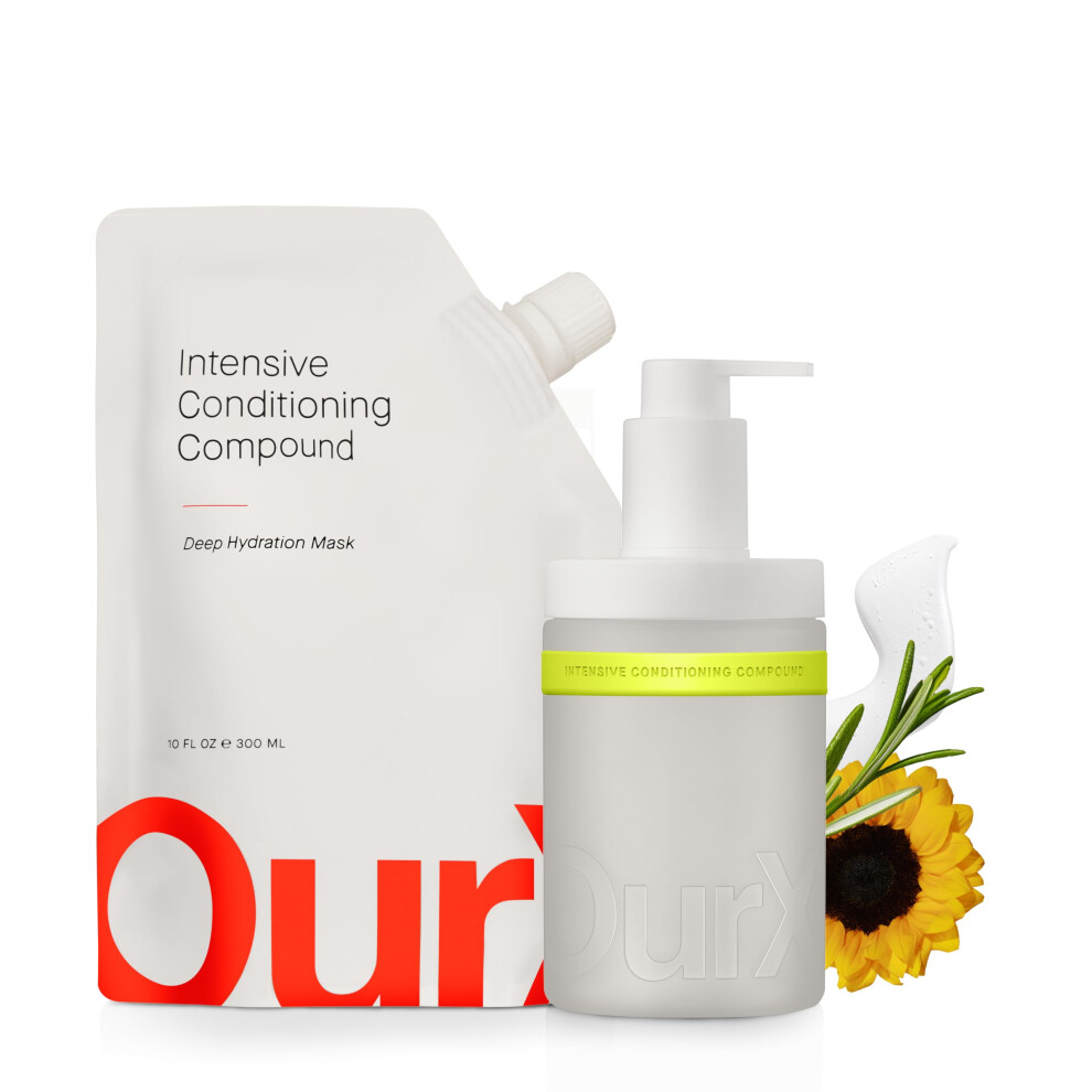 Balsamo Senza Risciacquo Ourx Intensive Per Capelli Secchi E Danneggiati - Maschera Nutriente Senza Risciacquo Per Capelli Ricci E Crespi - Balsa-image