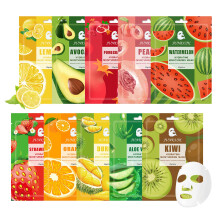 JunKuJK 10PCS feuchtigkeitsspendende Gesichtsblattmaske, feuchtigkeitsspendende Gesichtsmasken, Hautpflege-Geschenkset, langlebige Gesichtsmaske, Hau