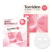Torriden CELLMAZING Low Molecular Collagen Firming Gel Facial Sheet Mask 4 Sheets | Vorteile bei der Faltenverbesserung | Poren und Falten minimieren