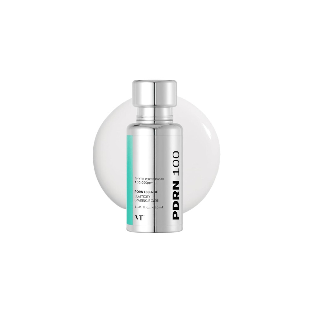 VT COSMETICS PDRN 100 Essence  Korean Gingseng Plant-derived PDRN Serum for Natural Glow  Korean skincare 1.01 fl. Oz.
