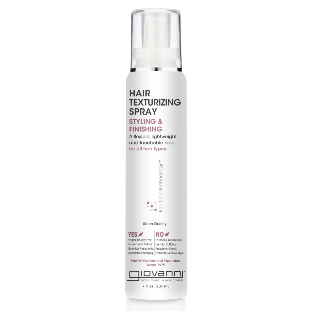 GIOVANNI Hair Texturizing Spray - Flexible Hold  Controls and Defines Hairstyles  Improves Texture  Smooths Frizz  For All Hair Types - 7 oz
