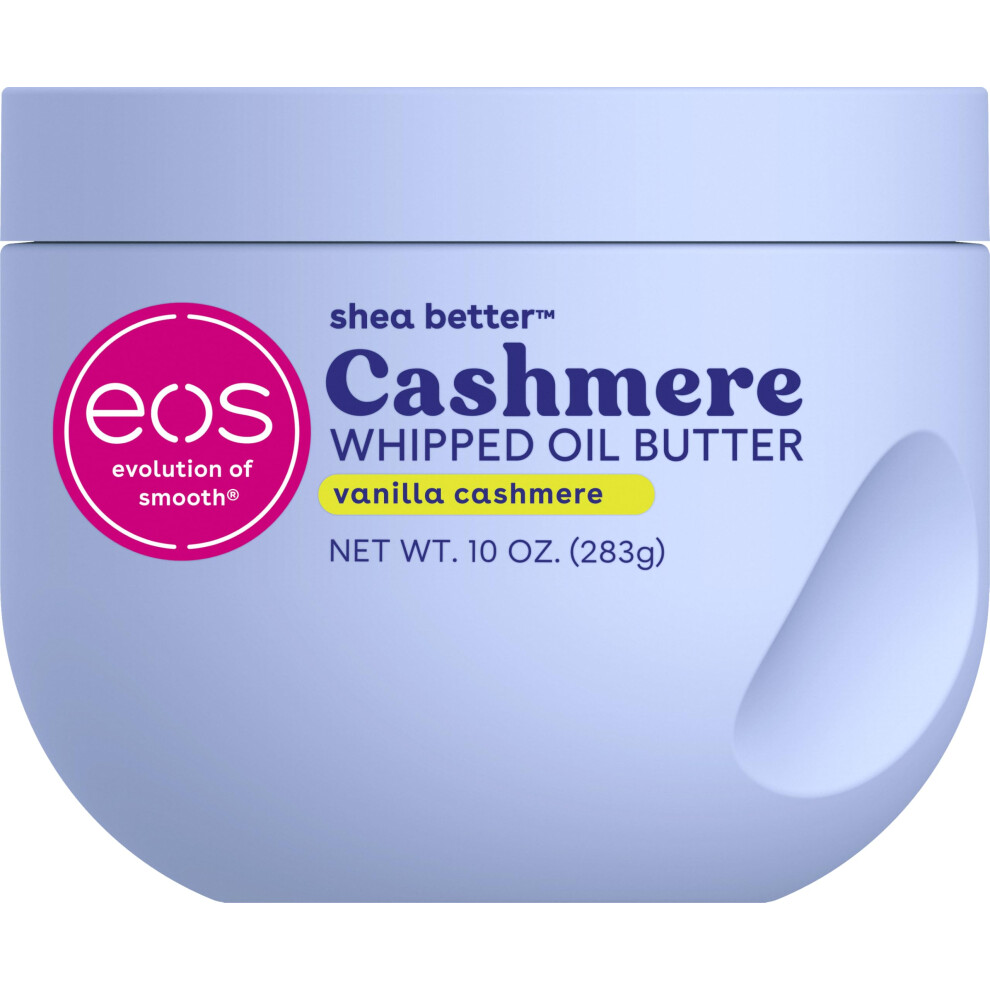 eos Cashmere Whipped Oil Body Butter  Vanilla Cashmere  72 Hour Weightless Moisture For Dry Skin  Rich Formula and Deep Hydration  10 oz