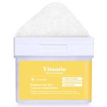 DERMAL Vitamin Toner Pad     Koreanisches Toner Pad f   r Antioxidantien und Verbesserung der Hautstrahlung mit Vitamin C     Vegane quadratische Pads