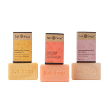 Bali Soap - Tropical Fresh Natural Soap Bar with Premium Essential Oil - Handmade Vegan Soap for Body and Face Plant Based Cold Process 3pc Va
