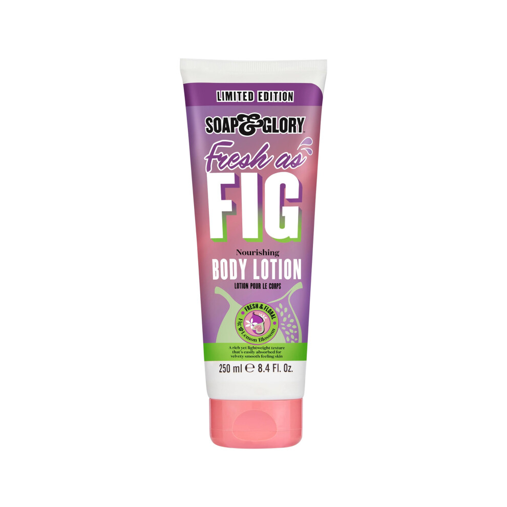 Soap & Glory Fresh as Fig Nourishing Body Lotion - Limited Edition Body Lotion for Dry Skin - Made with Almond Oil  Rosehip Seed Oil & Vitamin E - Sce