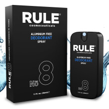RULE Body Spray - Aluminum Free Men's Natural Deodorant with Aloe Vera Long Lasting Odor Neutralizer Vegan Cruelty Free 1.1 oz