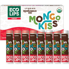Mongo Kiss USDA Organic Lip Balm Set 8-pack (0.15 oz. each) with Mongongo Oil & Cocoa Butter to Moisturize Chapped Lips | Made in USA by Eco Lips - Y