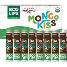 Mongo Kiss USDA Organic Lip Balm Set 8-pack (0.15 oz. each) with Mongongo Oil & Cocoa Butter to Moisturize Chapped Lips | Made in USA by Eco Lips - P