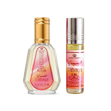 Al Rehab Sabaya 2-dielna sada pre unisex (1,7 oz parfumovan voda v spreji + 0,20 oz koncentrovan parfum v roll-one)