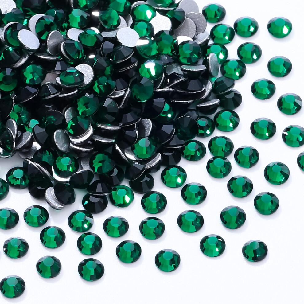 Meibite Green Malachite Flatback Rhinestones Glass Rhinestones For Nail Art And Craft Glue Fix Loose Crystal Gemstones( Ss4 1440Pcs 1.5-1.7