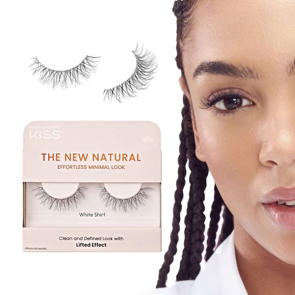 Bozk Kiss The New Natural Effortless Minimal Look False Eyelashes 12Mm Full Strip Lash Single Pack Nns01 1 Pair