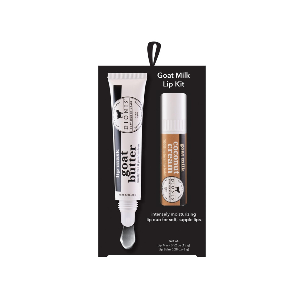 Kit Maschera Labbra E Balsamo Labbra Dionis Al Burro Di Capra Per La Notte - Gli Oli Di Jojoba E Moringa Al Latte Di Capra Idratano E Riparano Le-image