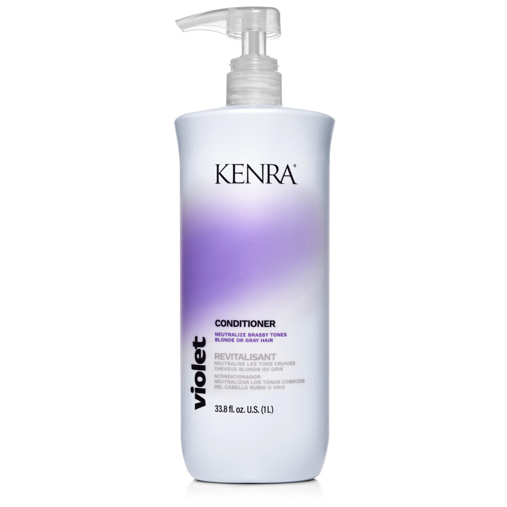 Kenra Professional Purple/Yellow Kenra Violet Conditioner | Eliminates Brassy Tones | Pigment + Deposit | Neutralizes | Moisturizes Processed Hair | Enhances Vibrancy Of