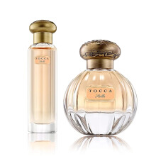 Set de perfume Tocca Stella para mujer (20 ml + 50 ml): Floral fresco, naranja sanguina, fresia y lirio picante. Botella acabada a mano.