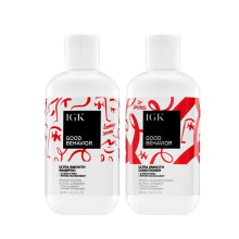 IGK GOOD BEHAVIOR Ultra Smooth Shampoo och Conditioner Set (8 Oz) + Bonus Resestorlekspaket | Volym + Frtjockning | Vegansk + Cruelty-Free |