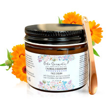 Boho Aromatic Calendula Nourishing Face Cream for Dry Skin Natural & Organic Facial Cream Hydrating and Moisturizing skin care product Vegan Face
