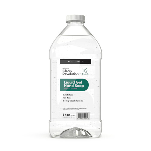 Clean Revolution Υγρό Τζελ Σαπούνι Χεριών 64 Fl Oz, Σαπούνι με Αληθινά Έλαια (Forest Escape)
