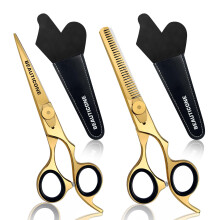 BEAUTICONE hajvg s -ritkt ollkszlet | 6,5 hvelykes rozsdamentes acl borblyoll/oll | Fodrsz oll | Smooth & Sharp Edge pengk borotval -