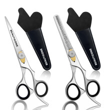 BEAUTICONE hajvg s -ritkt ollkszlet | 6,5 hvelykes rozsdamentes acl borblyoll/oll | Fodrsz oll | Smooth & Sharp Edge pengk borotval -